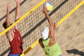 Сетка для пляжного волейбола нить 3,0 мм, 1,00х8,50 м, cтропа желтая
